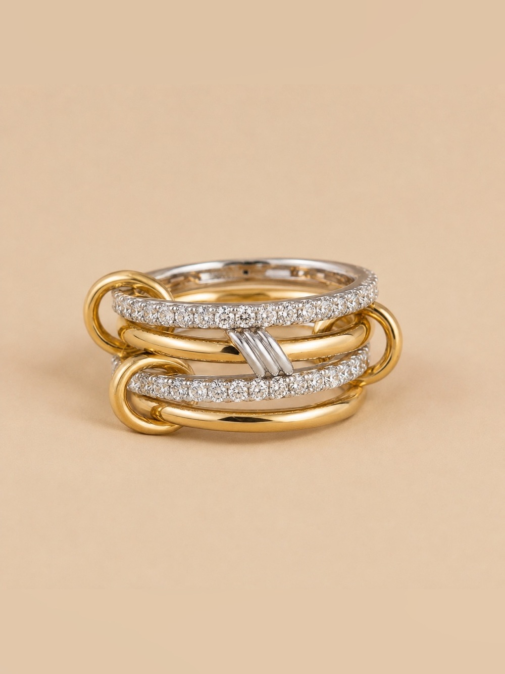 Diamond Multi-Band Stackable Ring D234